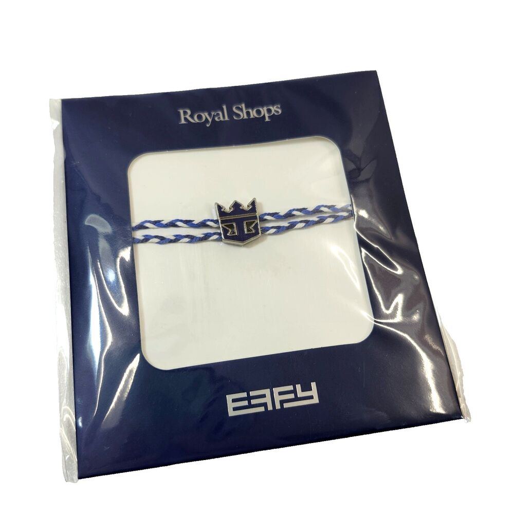 Effy Royal Caribbean Crown Logo Bracelet Limited Edition Adjustable Anchor Charm
